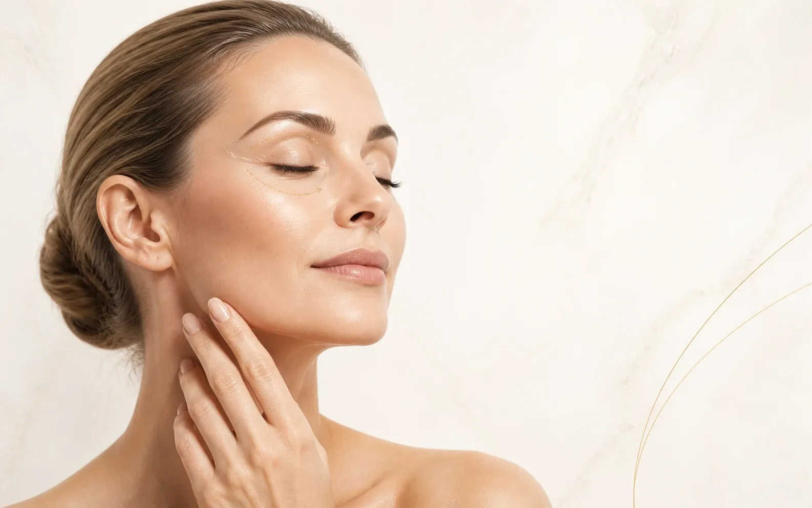 Blepharoplasty results consultation at Skin Secrets